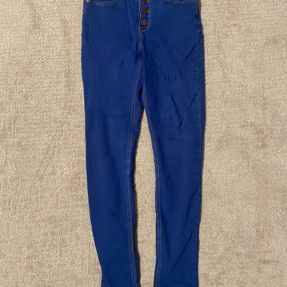 Women's Blue High-Waisted Jeans